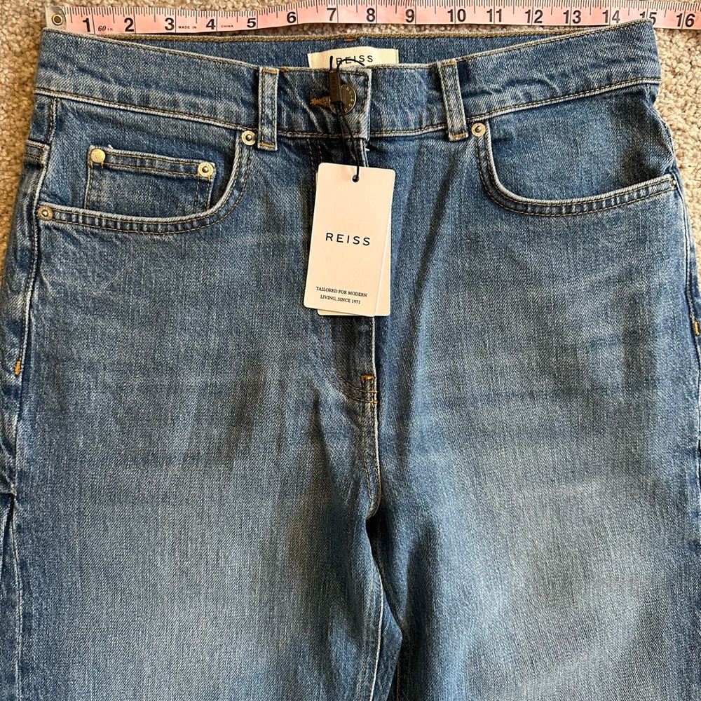 REISS CALLA MID RISE WIDE LEG JEANS - Picture 7 of 10